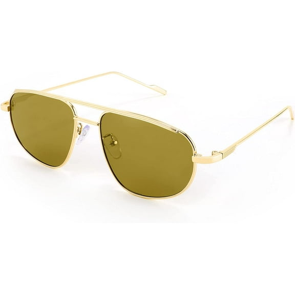 FEISEDY Small Retro Aviator Sunglasses Women Men Vintage Trendy Metal Frame Sun Glasses B2906