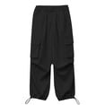 thumbnail image 2 of KVPLBQFD Girls Cargo Pants Drawstring High Waist Flap Pocket Loose Trousers for Teens Street Hip Hop Trouser with Pockets Kids Trendy Vintage Clothes, 2 of 6