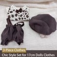 thumbnail image 3 of Set de ropa para muñecas de 17 cm ABAOWO Cute Hat & Outfit 2 Set, 3 of 4