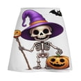 thumbnail image 6 of Cartoon Halloween Skeleton with Pumpkin, Bat Women's High Waist Skirt Stretchy Casual Mini Skirt, 6 of 8