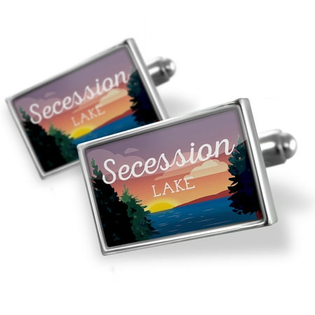 Cufflinks Lake retro design Lake Secession - NEONBLOND