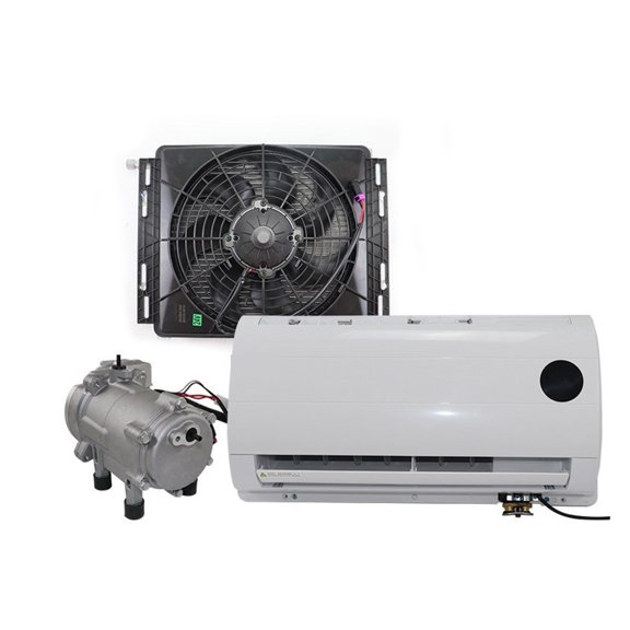 Wall Spilt Dc Power Supply Heavy Truck Turbo Inverter Compressor Electric Car RV Bus Parking Air Conditioner 12v 2kw Cooler ,Efficient Cooling