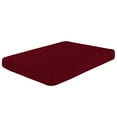 thumbnail image 3 of BedDecor 100% Egyptian Cotton 1 Pcs Fitted Sheet 15 Inches Stripe(Burgundy,Queen), 3 of 5