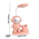 thumbnail image 3 of Fiudx Lámpara de Escritorio de Astronauta, Luz Led Recargable, Diseño de Bolígrafo Compacto, Manguera Metálica Flexible, Carga Usb, Ideal para Estudio, Oficina y Dormitorio, Tamaño Compacto de 7,2 X, 3 of 7