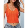 thumbnail image 3 of Spring Summer Womens Sweater Cool Knitted Vest Casual Clothes Orange L, 3 of 4