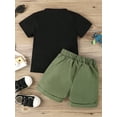 thumbnail image 4 of Bagilaanoe 2pcs Little Girl Short Pants Set Short Sleeve T-Shirts Tops + Shorts 4T 5T 6T 7T Kids Casual Summer Outfits, 4 of 9
