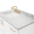 thumbnail image 6 of Ariel Taylor 43 In. Left Offset Rectangle Sink Vanity With Carrara White Marble Countertop In White, 6 of 11