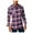 red, variant on Mens Vintage Plaid Flannel Button Up Shirt, Red, Small