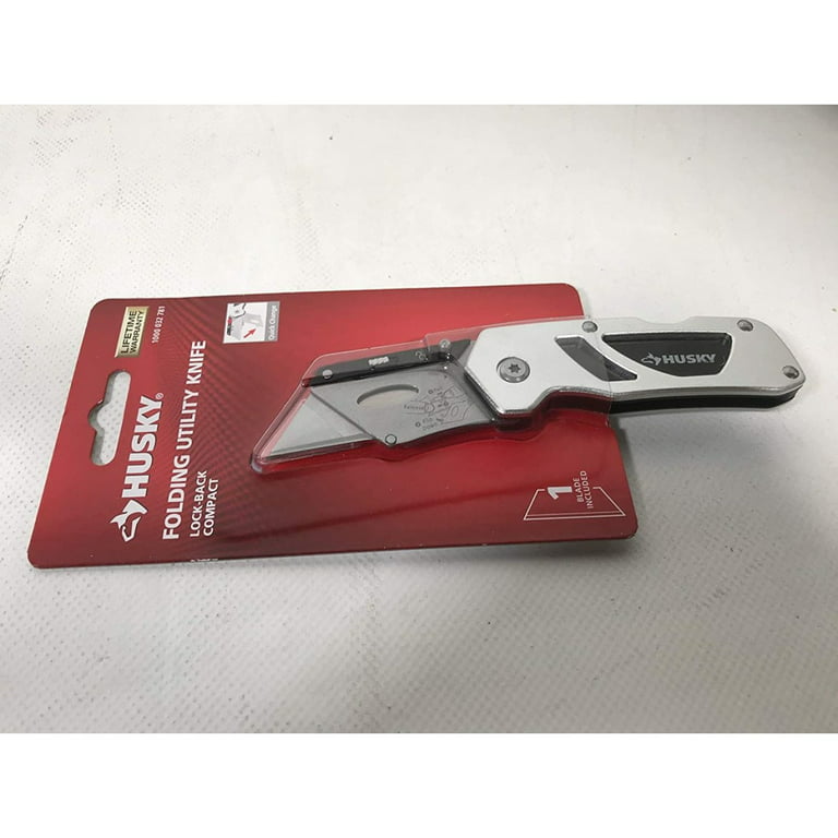 Husky Compact Folding Lock-Back Utility Knife 