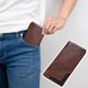 thumbnail image 5 of Cartera de cuero con bloqueo RFID para hombre | Diseño Slim Plegable Vintage | Cuero de plena flor | Gran capacidad con ranuras para tarjetas, ventana de identificación, ranura para chequera, 5 of 5