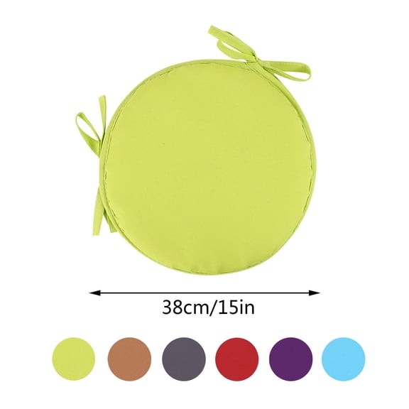 Bizhua 4Pcs Round Cushions for Dining Chairs Brown Round Diameter 38Cmround Garden Chair Pads Seat Cushion for Outdoor Bistros Stool Patio Dining Room