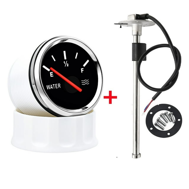 52MM Water Level Gauge With Water Level Sensor 100MM 125MM 150MM 200MM 300MM 400MM 0-190ohm Water Liquid Tank Level Indicator ,Easy to Install