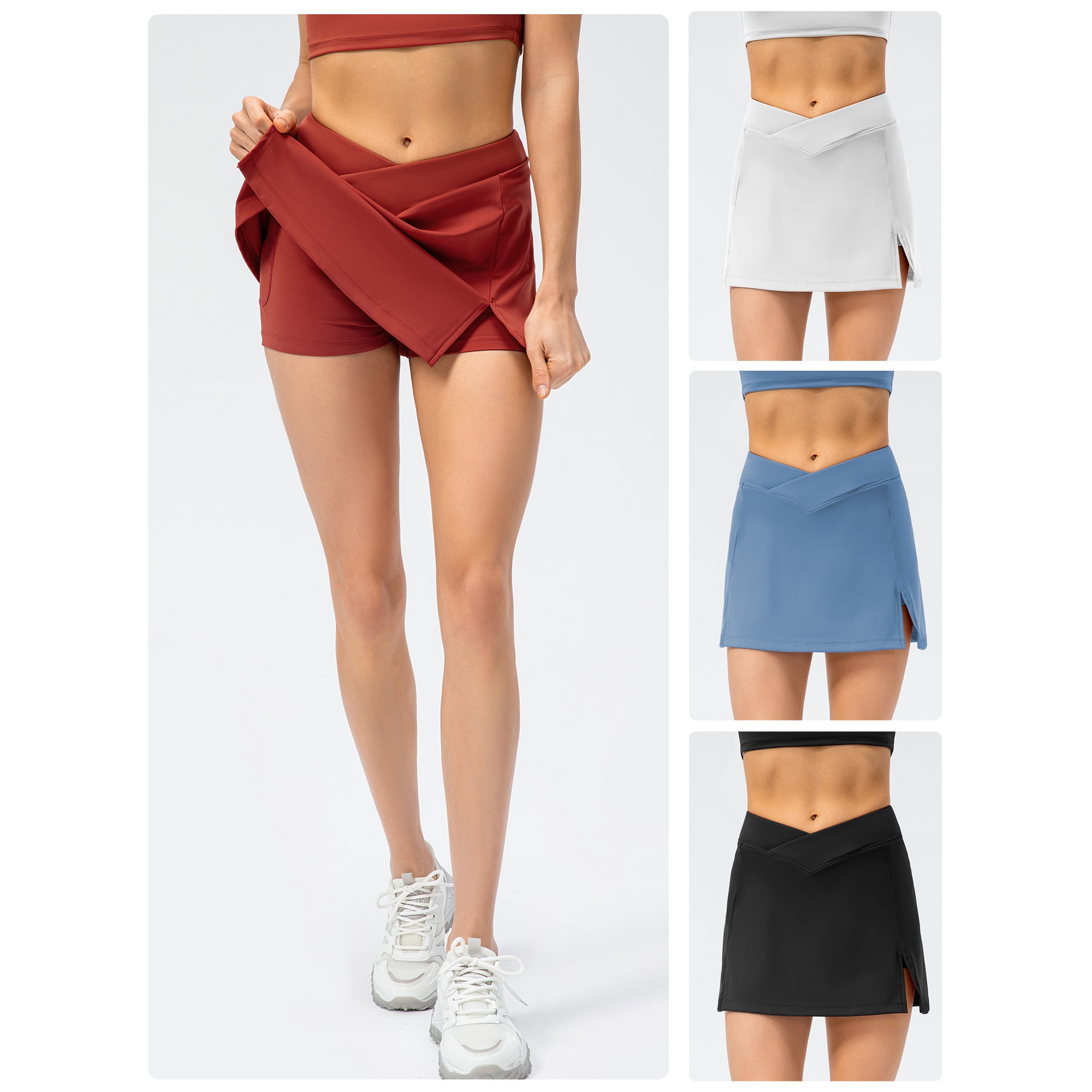 Jupes de Tennis pour Femmes avec Poches Short de Tennis 2 en 1 pour l Entrainement Walmart