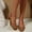 Brown, variant on Women Pumps Quilted Square Toe Slingback Block Heels Dress Shoes Office Party
