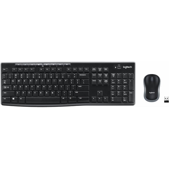 The wireless keyboard and mouse combination for Windows, 2.4GHz, 8 multimedia keys, personal computer