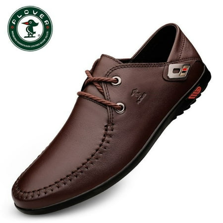 

PLOVER Woodpecker Men‘s Shoes Spring Genuine Breathable Business Casual Shoes Men‘s Soft Soft Bottom Youth Driving Shoes