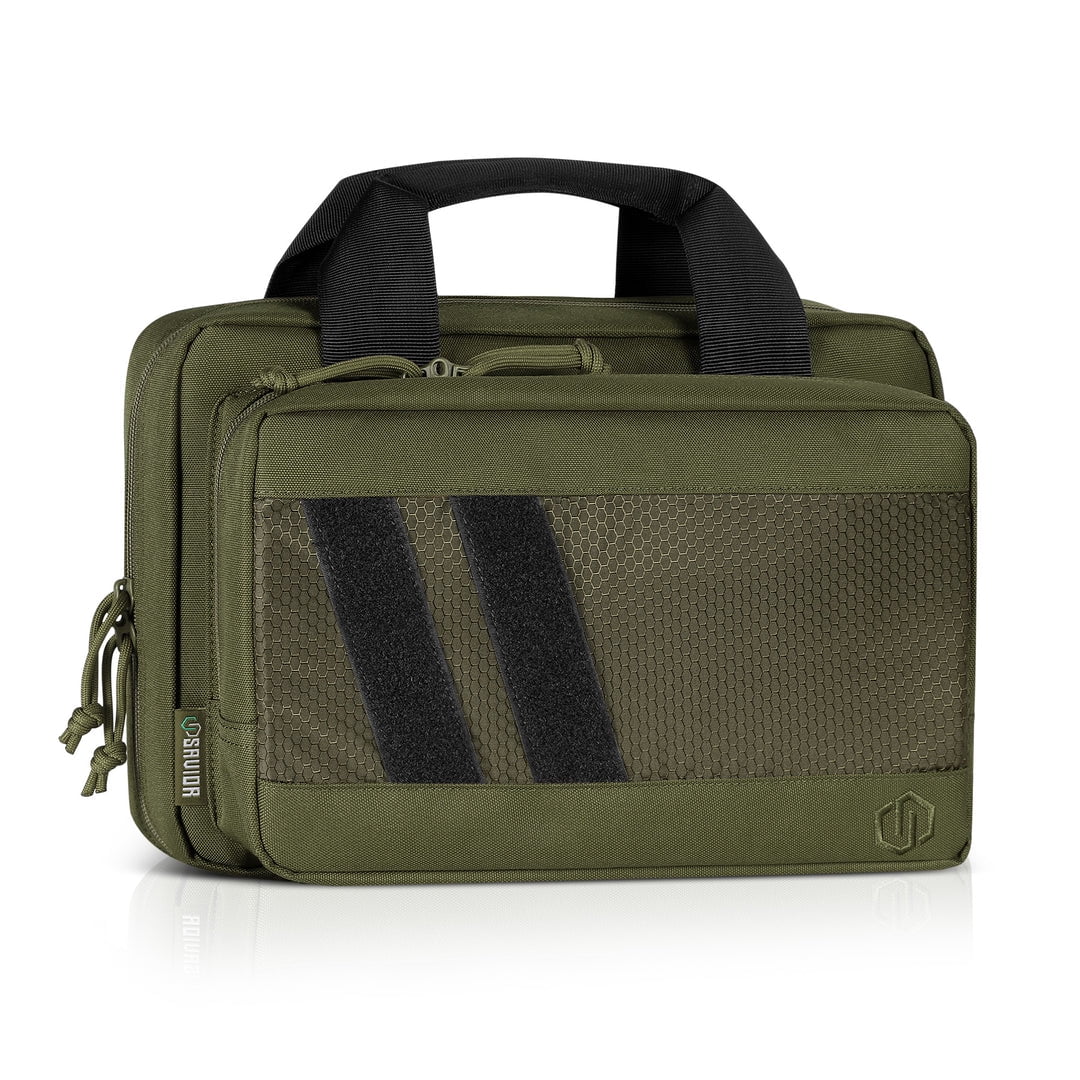 Savior Equipment Specialist Double Pistol Case, Dark FDE, 12.5in L x 8.5in H x 2