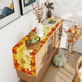 thumbnail image 6 of Linen Orange Watercolor Maple Leaf Fall Table Runner 48 Inches Long Farmhouse Fall Autumn Thanksgiving Home Kitchen Dining Room Table Decoration, 6 of 6