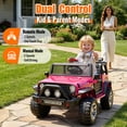 thumbnail image 6 of Sunnyfree 24 Volt Ride on Toys, 4WD 800W Power Car Wheel with Remote, 24V Ride ons with 2 Seater, Electric Car for Kids with Bluetooth, LED Lights, Seat Belt & Lockable Doors, 3-8, Pink, 6 of 13