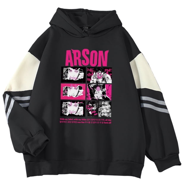 2022 Nuevo KPOP BTS J-HOPE ARSON Misma sudadera con capucha Hombres y mujeres Tallas grandes Estilo coreano ins Pareja salvaje suelta Sudaderas Estudiante Moda Casual Streetwear Pullover Top