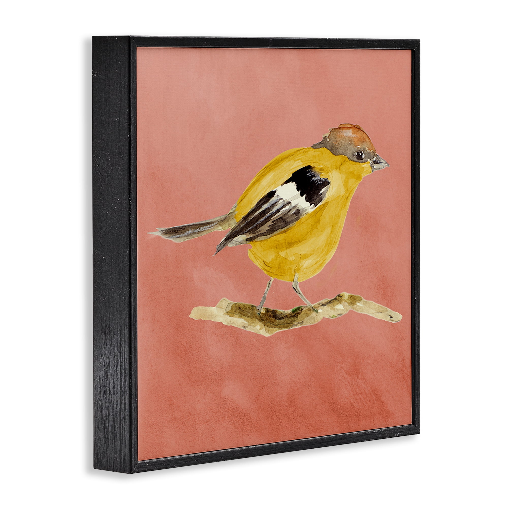 Stupell Industries Traditional Wren Bird Animals & Insects Painting Black Framed Art Print Wall Art, 12 x 12