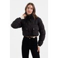 thumbnail image 4 of Blu Pepper Veste Matelassée Courte à Col Roulé pour Femme avec Poches avant, 4 of 5