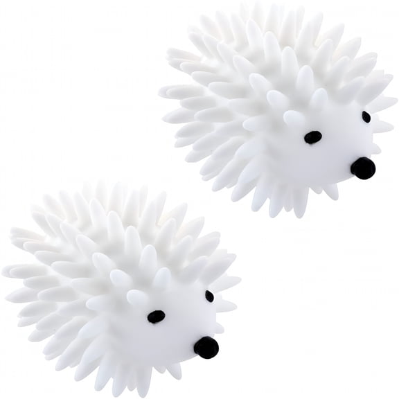 ACDANC 2pcs Hedgehog Dryer Balls Reusable Dryer Porcupine Ball for Dryer Machine Anti Static Soft Laundry Washing Balls (White)