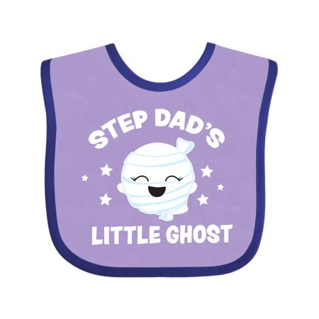 

Inktastic Cute Step Dad s Little Ghost with Stars Gift Baby Girl Bib