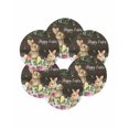 thumbnail image 7 of 13 Inch Round Placemats Set of 6, Easter Non Slip Heat Insulation PP Table Mats, Spring Watercolor Bunny Eggs Flower Leaf Wood Grain Washable Place Mats for Kitchen Dining Party Table Decor, 7 of 7