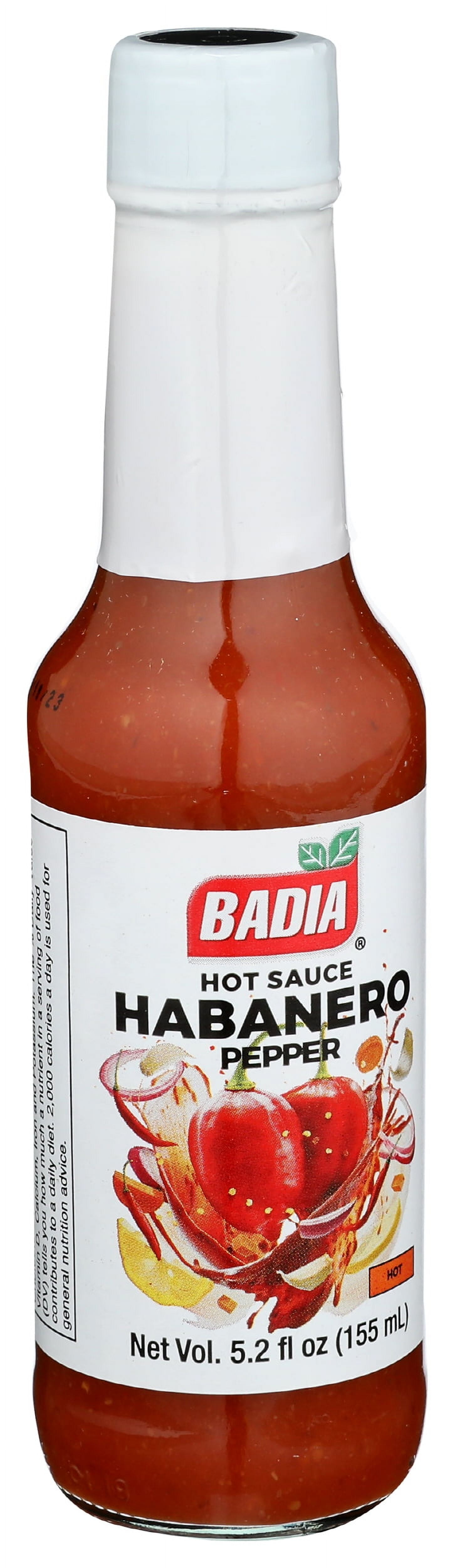 Pack of 12, Badia Habanero Hot Sauce, 5.2 oz