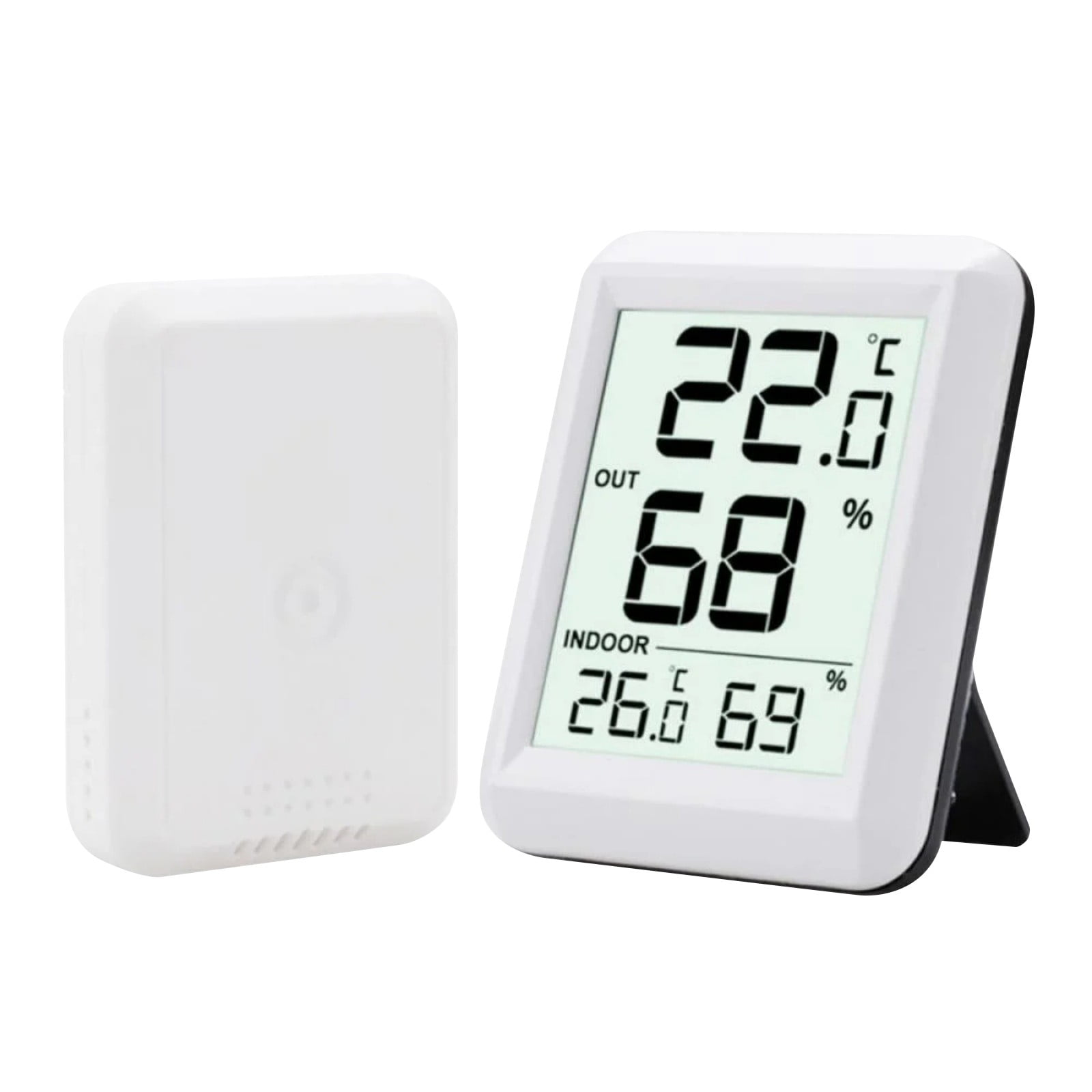 Indoor Outdoor Thermometer Hygrometer Wireless Weather Station, Temperature Humidity Monitor, ℃/℉ Switch for Home, Office, Bedroom
