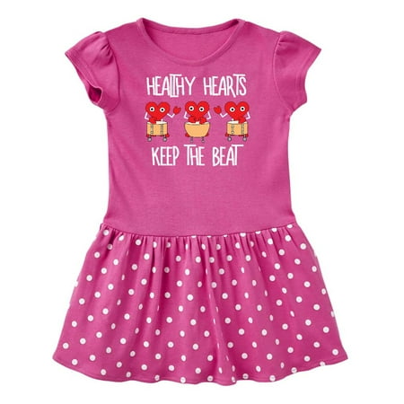 

Inktastic Healthy Hearts White Text Gift Baby Girl Dress