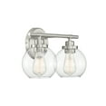 thumbnail image 4 of Carson 2-Light Bathroom Vanity Light in Satin Nickel, 4 of 5