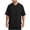 Black, variant on Men's Jacquard Textured T Shirts Short Sleeve Casual V Neck T-Shirt Soft Breathable Notch Neck Tee Classic Plain Shirts for Men Big Size M-5XL White