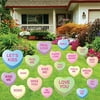Valentine's Day Candy Hearts Themed Yard Signs