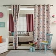 thumbnail image 3 of Best Home Fashion Closeout Room Darkening Alphabet Print 2 Panel Curtain Set 84" Length, 3 of 5