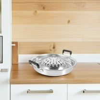 OUNONA 2 Pcs Korean BBQ Grill Grilling Tray for Outdoor and Indoor Use Portable Grill for Camping Household BBQ