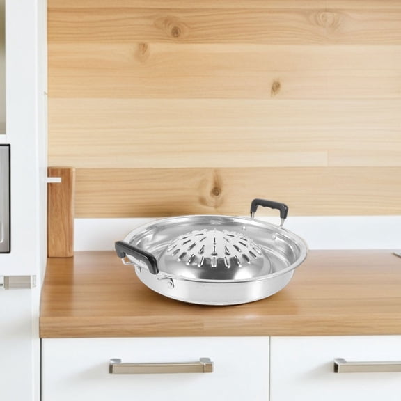 OUNONA 2 Pcs Korean BBQ Grill Grilling Tray for Outdoor and Indoor Use Portable Grill for Camping Household BBQ