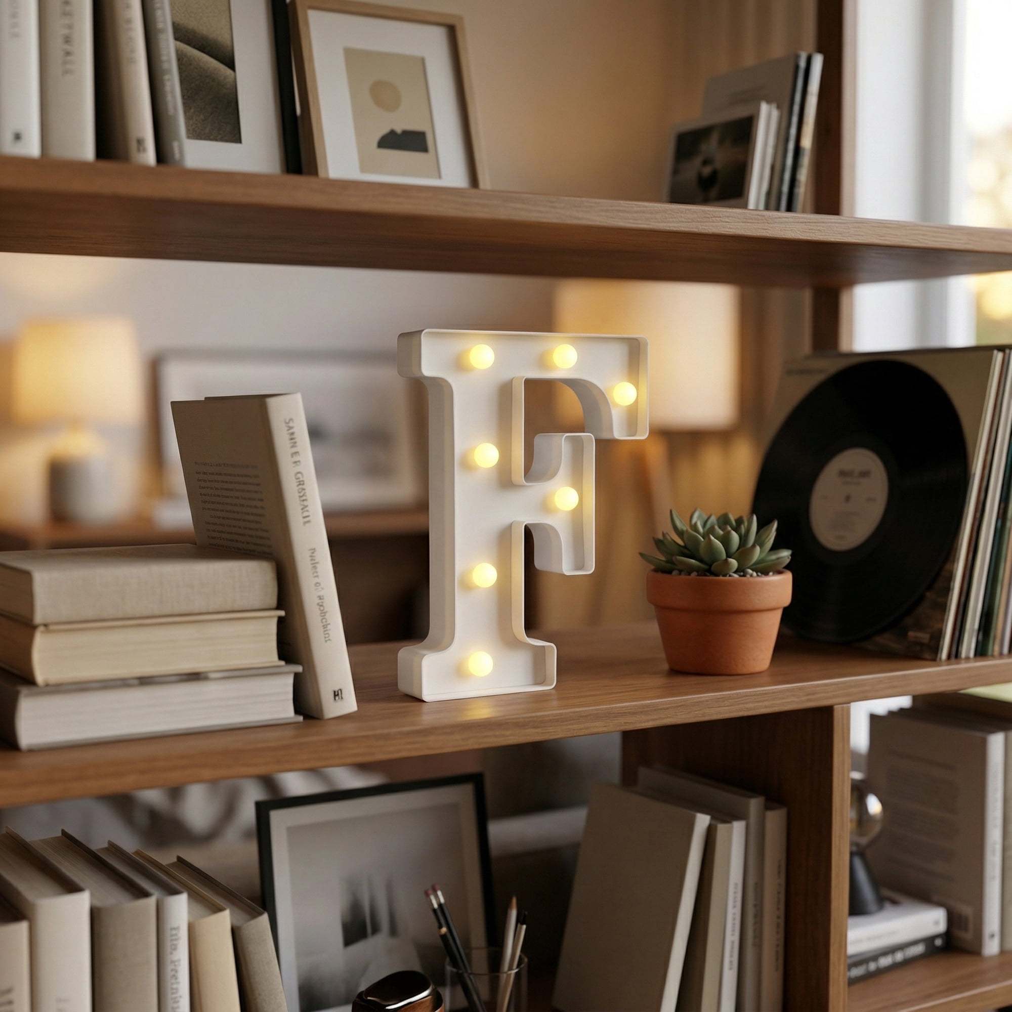 Unique Bargains Marquee Letters With Lights LED Light Up Signs Letter F 6.5"L x 1.5"W x 8.5"H