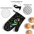 thumbnail image 3 of Pofeuu Music Notes Print Oven Mitts and Pot Holders 4 pcs Set,High Heat Resistant 500 Degree Extra Thicken Long Kitchen Cotton Oven Glove for Cooking, 3 of 6