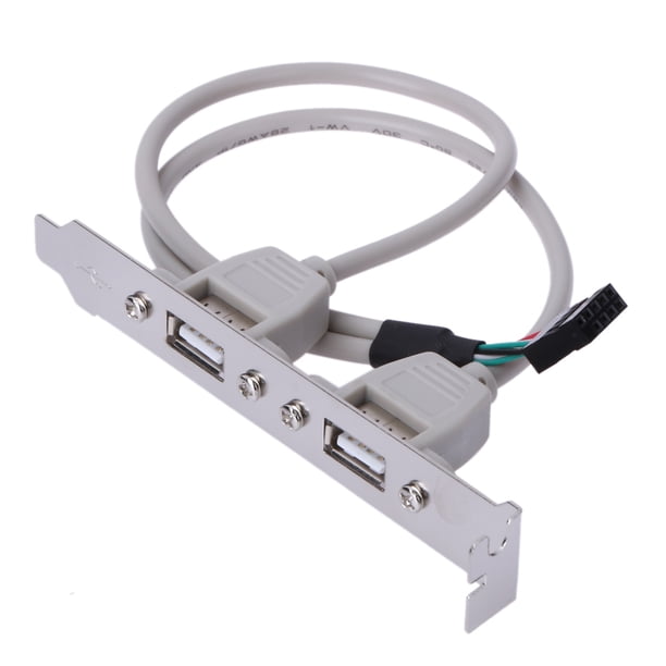 Soporte De Panel Trasero De 2 Puertos Cable De Placa Base Conector Usb 2.0 Adaptador De Cable
