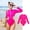EliteGoogv#Hot Pink, variant on Girls Long Sleeve One Piece Swimsuit Half Zip Front With Cutout Flower Detail UPF50+ Sun Protection Quick Dry For Hot Spring And Beach,Black,170
