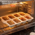 thumbnail image 6 of Kikcoin 2-Piece Mini Loaf Pans, 8-Cavity Non-Stick Baking Bread Molds, Oven Safe Bakeware for Cake & Pastry Making, Beige, 6 of 10