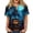Blue01, variant on Midsummer Witches Gather Womens Shirts Skull Ghost Henley Button Up Top Halloween Holiday Shirts Halloween Pumpkin Print Tee Black L