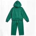 thumbnail image 5 of Bloomae Girls Hoodie Sweatsuit 2 Piece Full Zip Up Long Sleeve Hooded Sweatshirts and Elastic High Waist Wide Leg Jogger Sweatpants Trendy Cozy Athletic Tracksuit Sets, 5 of 8