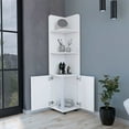 thumbnail image 4 of Wooden Cabinets, Klay 2-Door 4-Shelf Tall Storage Cabinet White, White Living Room Cabinets,Mdf Cabinets With Doors, Furniture Primary Living Space Cabinets, 4 of 8