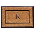 thumbnail image 1 of Calloway Mills 101632436R 24 x 36 in. The General Monogram Rectangular Doormat, Natural & Black - Letter R, 1 of 1