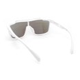 thumbnail image 4 of Color Mirror Rimless Y2K Mens Shield Plastic Sport Wrap Sunglasses White - Blue Mirror, 4 of 4