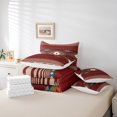 thumbnail image 4 of Erosebridal Literie Rouge Aztèque Format Simple, Ensembles de Literie Bohémiens Hippies Format Simple, Déco de Chambre du Sud-Ouest, Réversible, 4 of 5