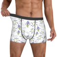thumbnail image 2 of Kdxio Men's Boxer Briefs with Lavender Flowers Print - Comfortable and Breathable Underwear for Everyday Wear, 2 of 7